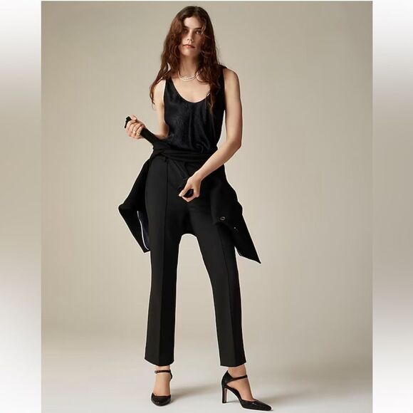 NWT J CREW Petite cropped Natalia pant in four-season stretch in grey - Picture 2 of 9